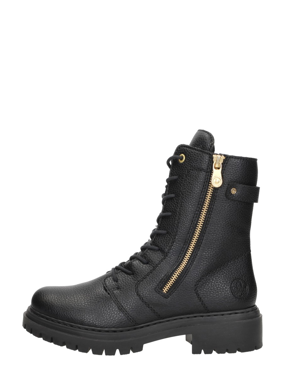 Rieker Veterschoenen Hoog – Zwart