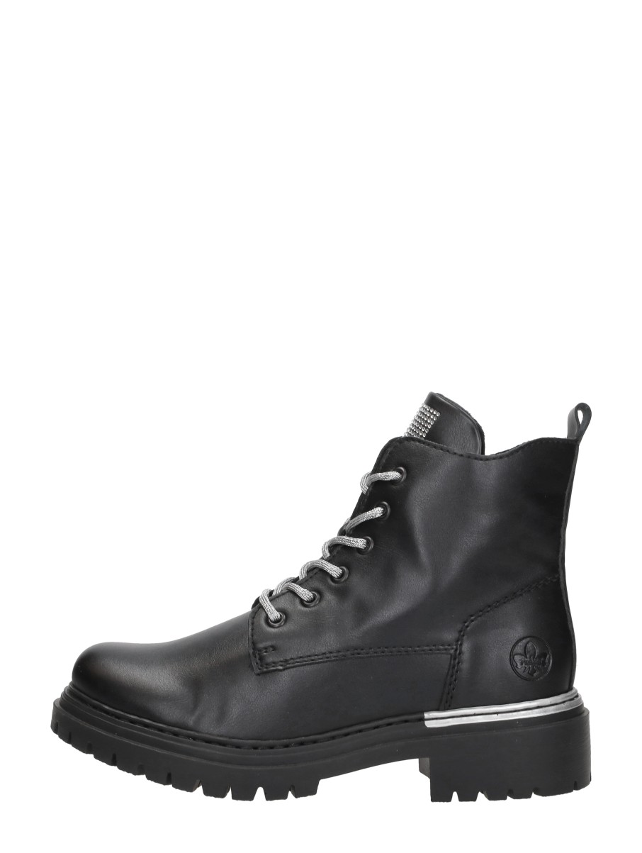 Rieker Veterschoenen Hoog – Zwart