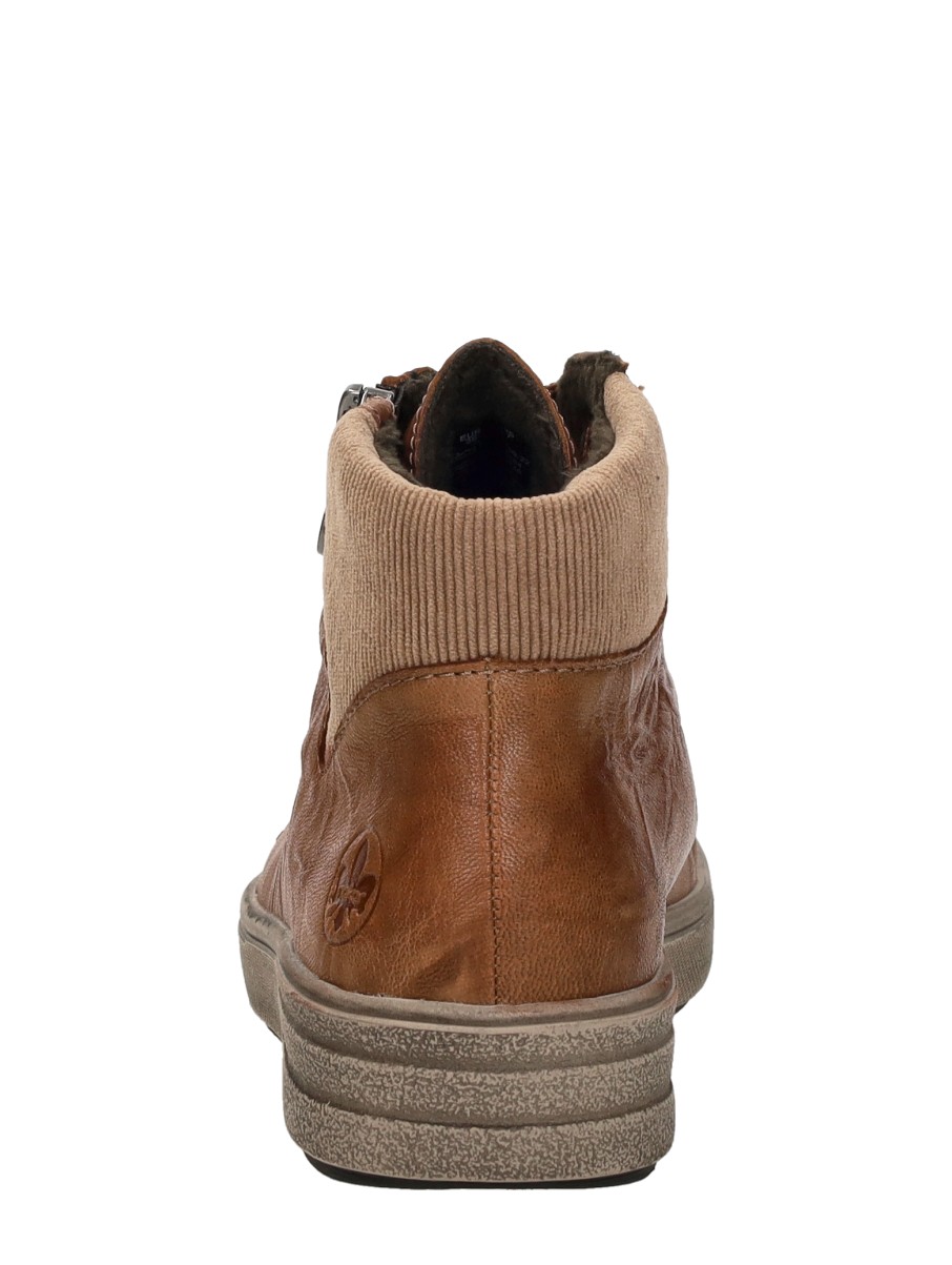 Rieker - Veterschoenen Hoog – cognac – foto 3 van 4