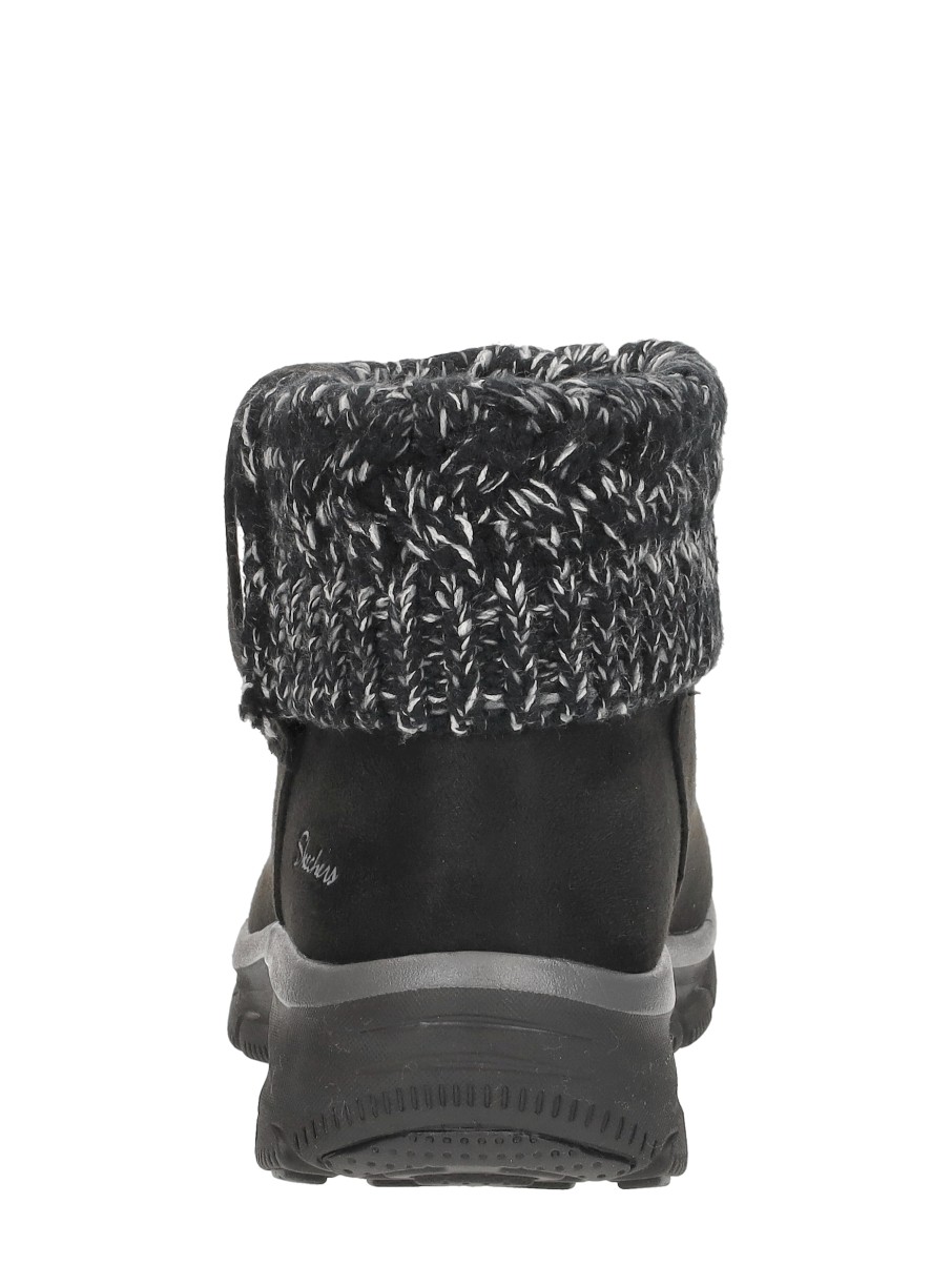 Skechers - Enkellaarsjes Plat – zwart – foto 3 van 4
