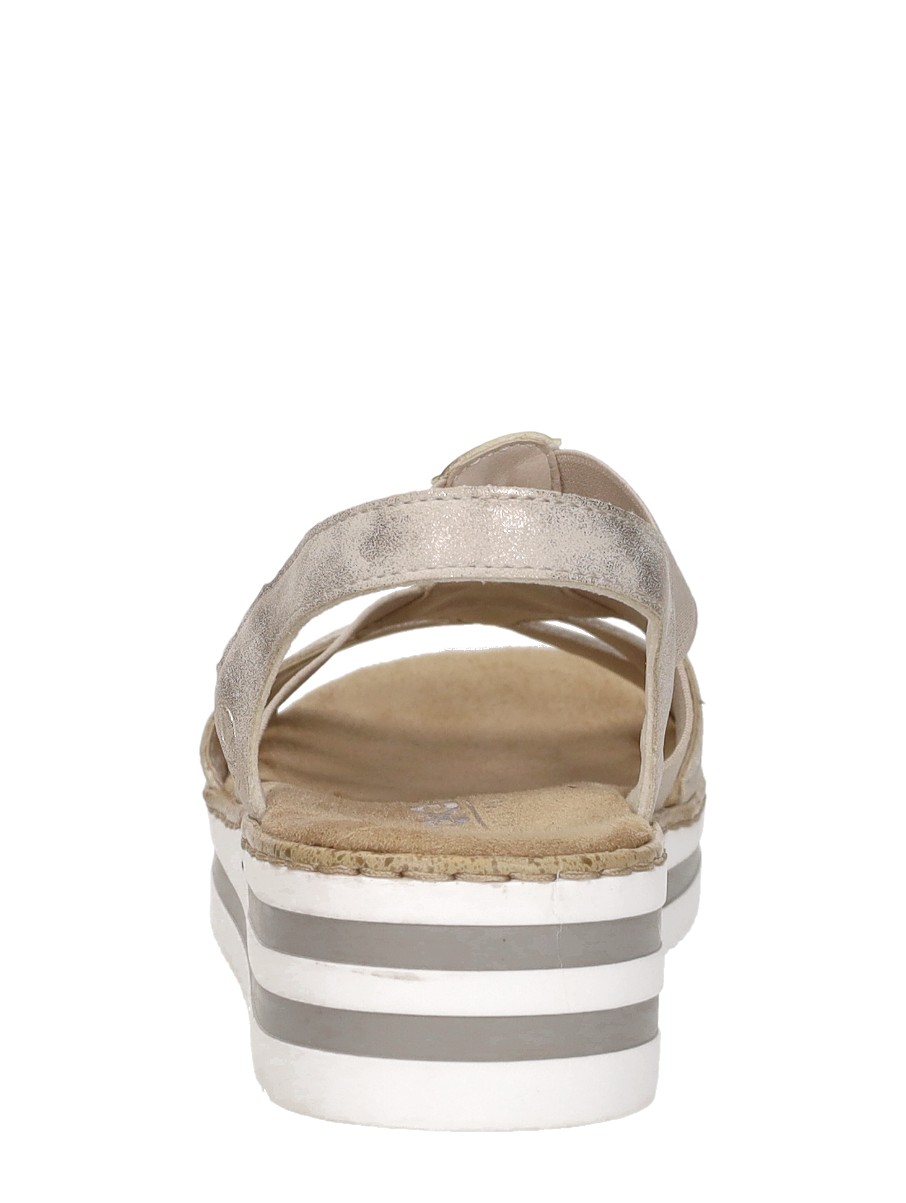 Rieker - Sandalen Plat – goudkleur – foto 3 van 4