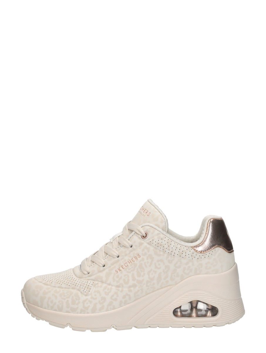 Skechers Uno Wedge - Safari Daze Sneakers Laag - Gebroken wit
