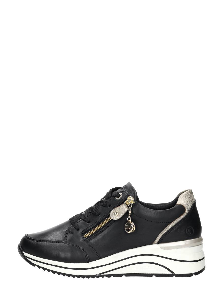 Remonte Wedge Sneakers zwart Synthetisch