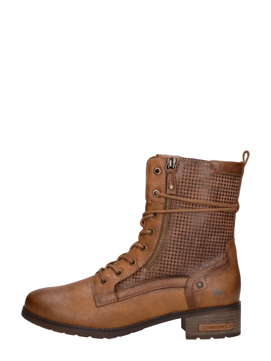 Mustang Veterschoenen Hoog – Cognac