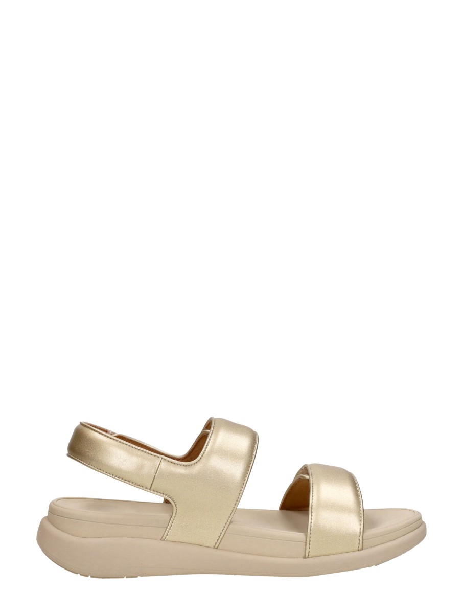 FitFlop - F-mode Go Adjustable Flatform Sandals – goudkleur – foto 4 van 4