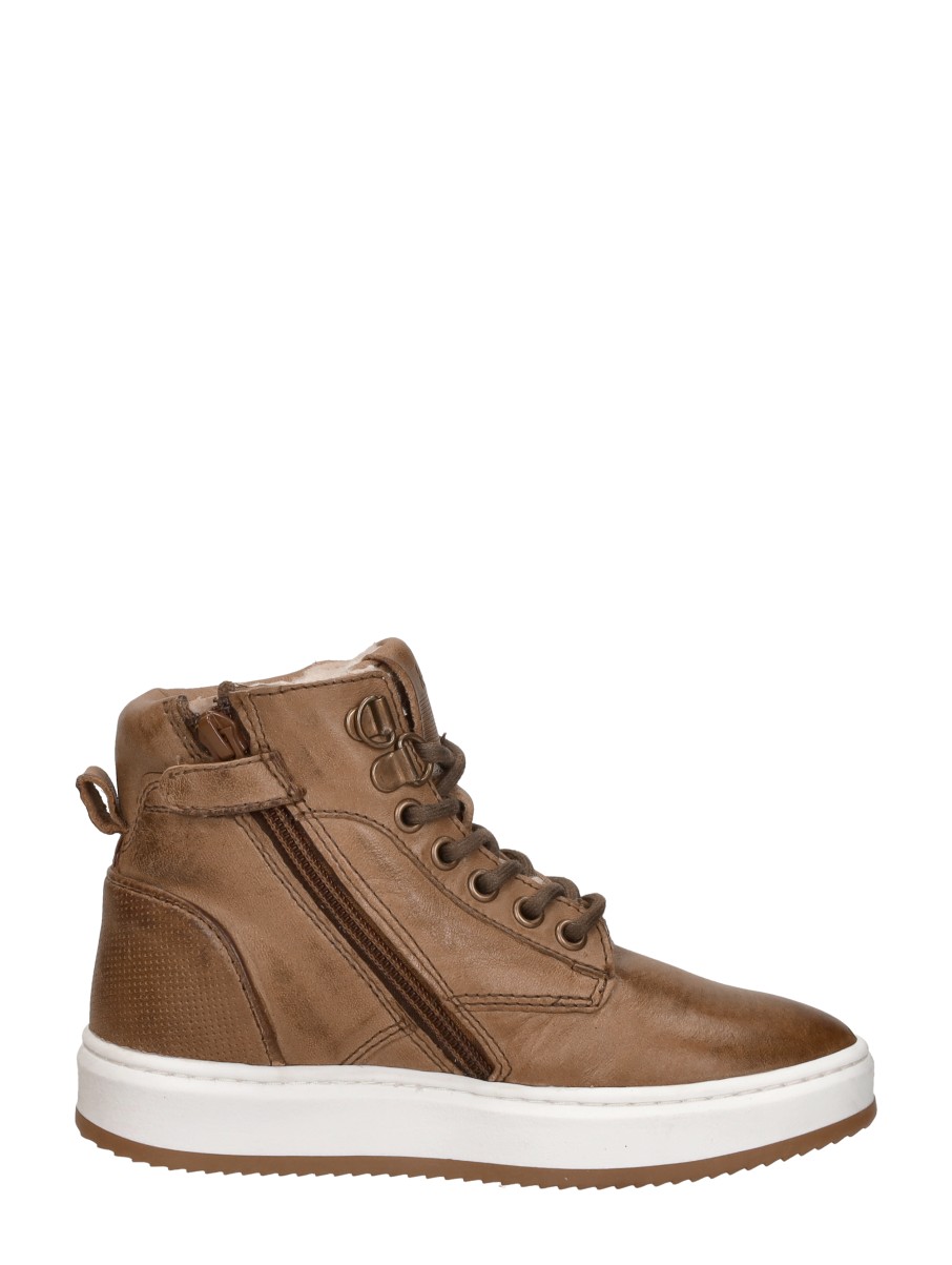 Keq - Veterschoenen Hoog – cognac – foto 4 van 4