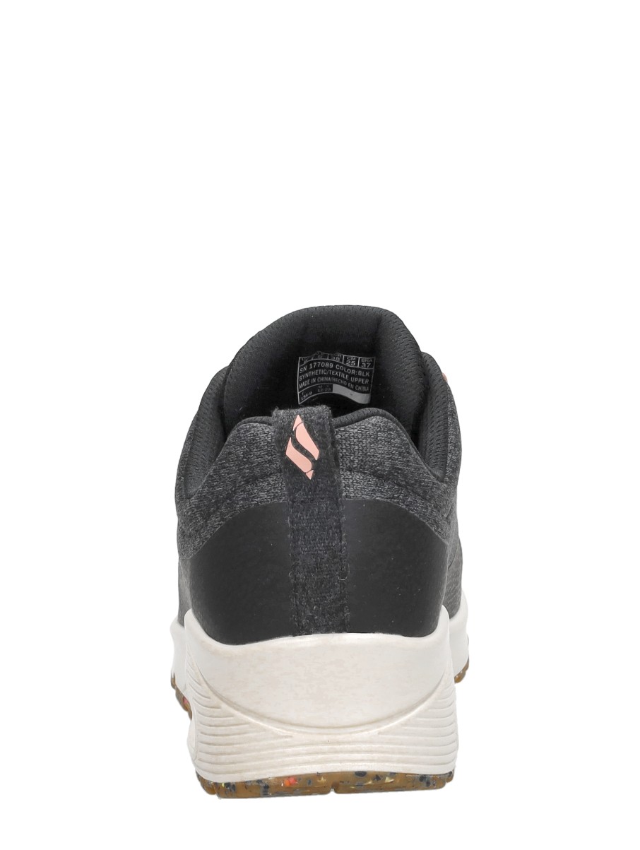 Skechers - Uno - Pla-knit – zwart – foto 3 van 4