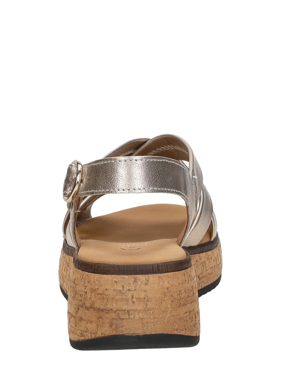 Gabor - Sandalen Plat – goudkleur – foto 3 van 4