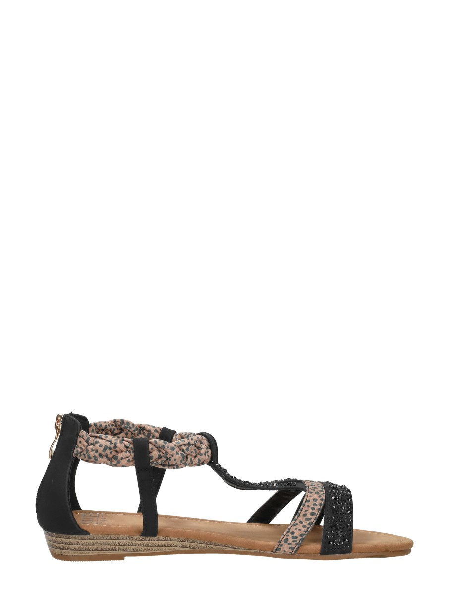 Sub55 - Sandalen Plat – zwart – foto 4 van 4