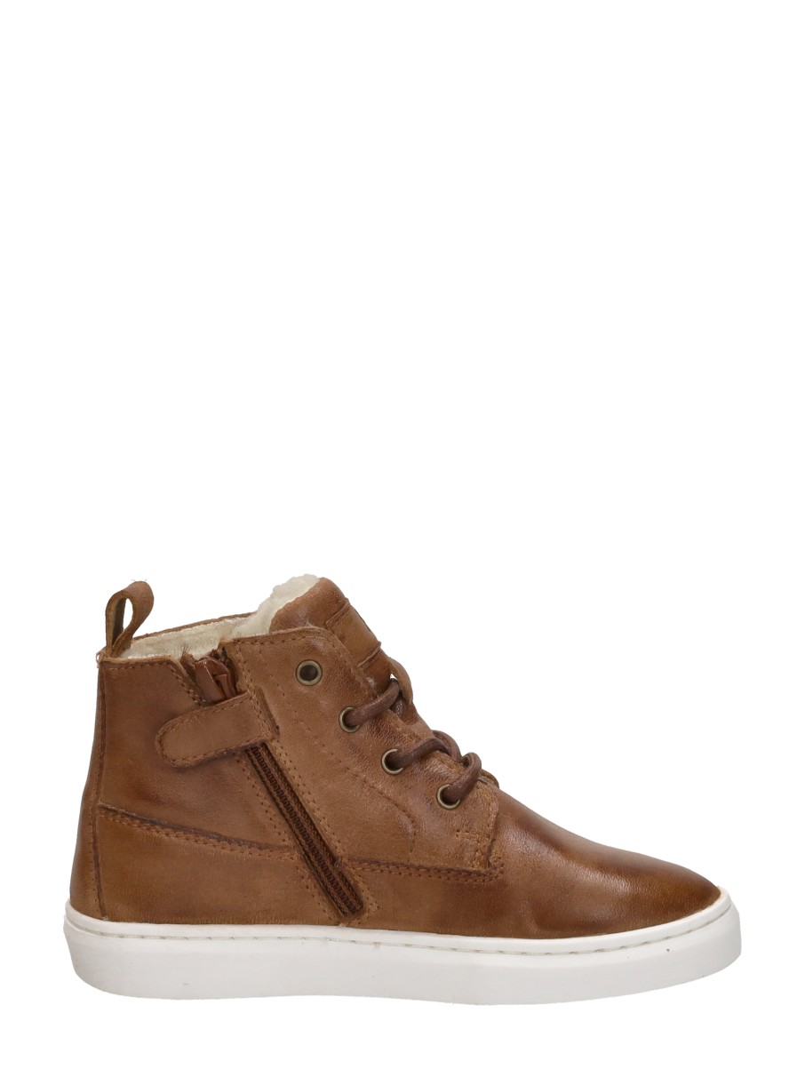 Keq - Veterschoenen Hoog – cognac – foto 4 van 4