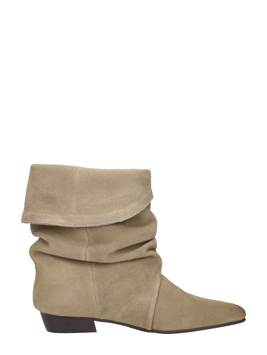 Shoecolate - Enkellaarsjes Hak – beige – foto 4 van 4