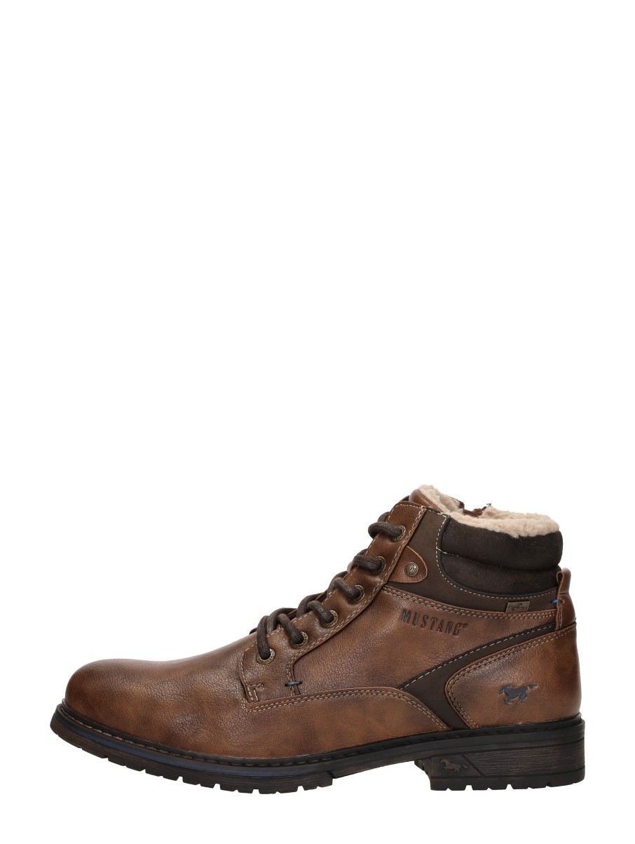 Mustang Veterschoenen Hoog – Cognac