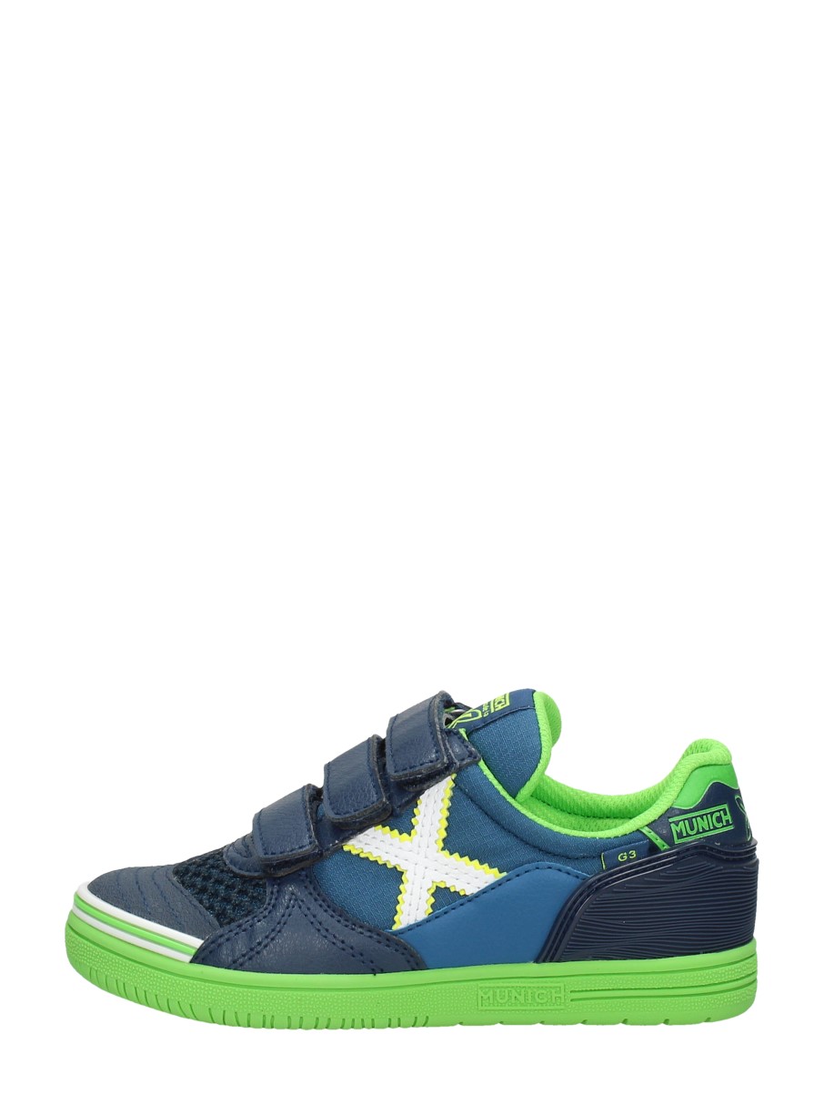 Munich Blauwe sneaker klittenband maat 34