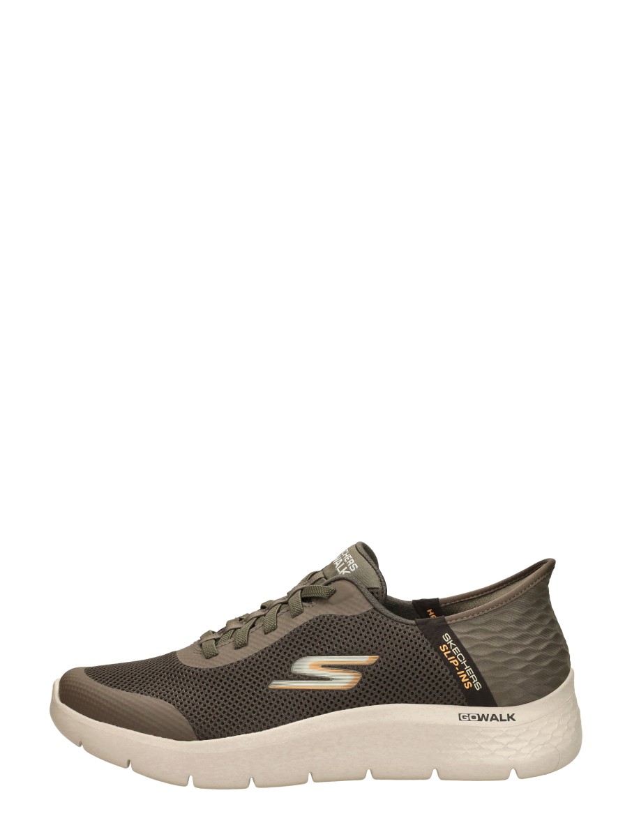 Skechers Slip-ins Go Walk Flex - Hands Up - Heren Instappers - Bruin