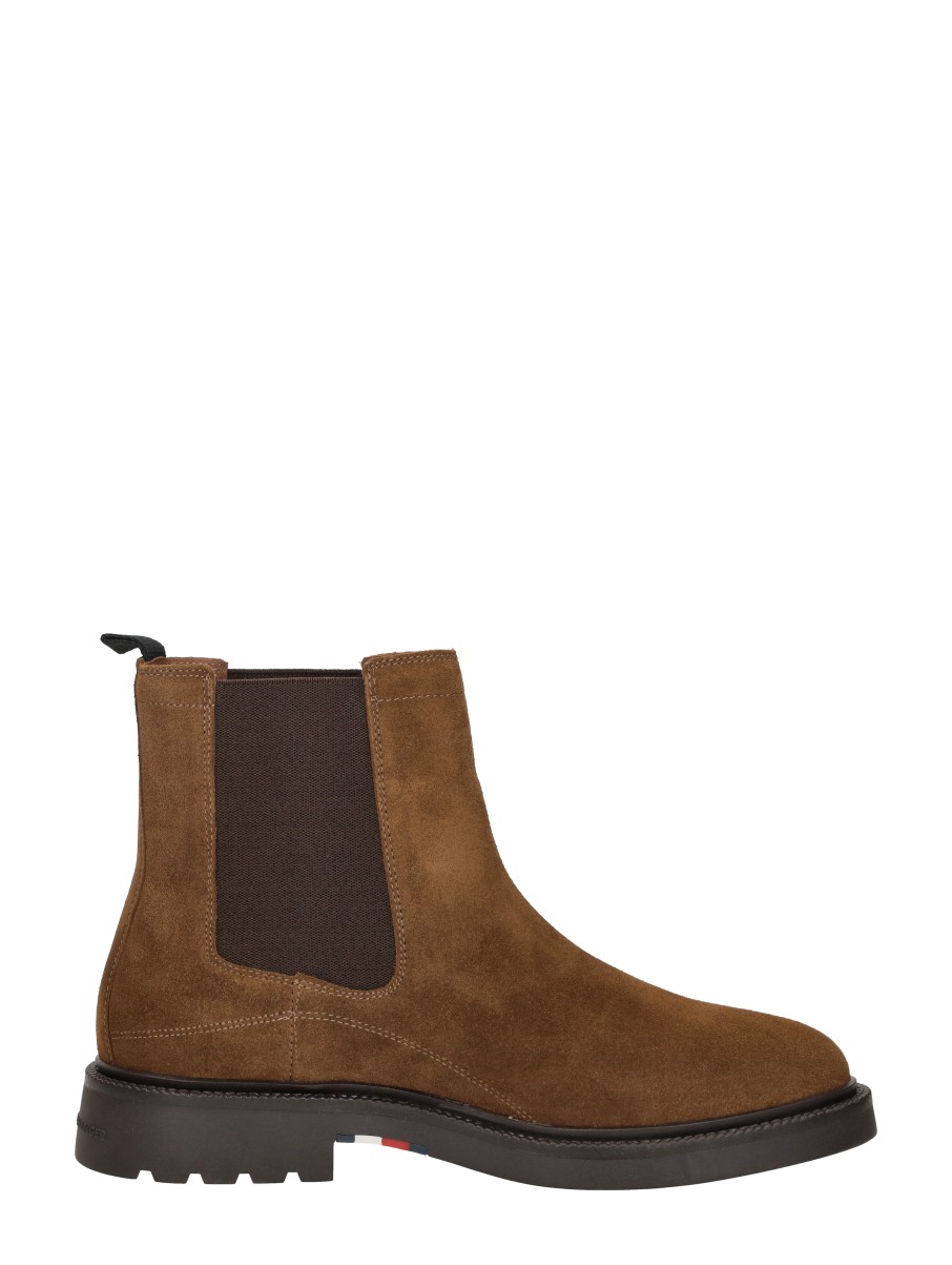 Tommy Hilfiger - Corporate Casual Suede Chelsea – cognac – foto 4 van 4