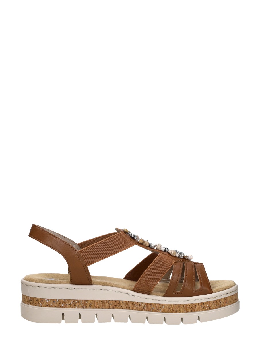 Rieker - Sandalen Plat – cognac – foto 4 van 4