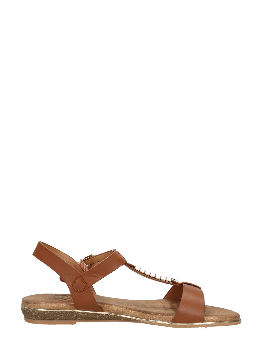 Sub55 - Sandalen Plat – cognac – foto 4 van 4