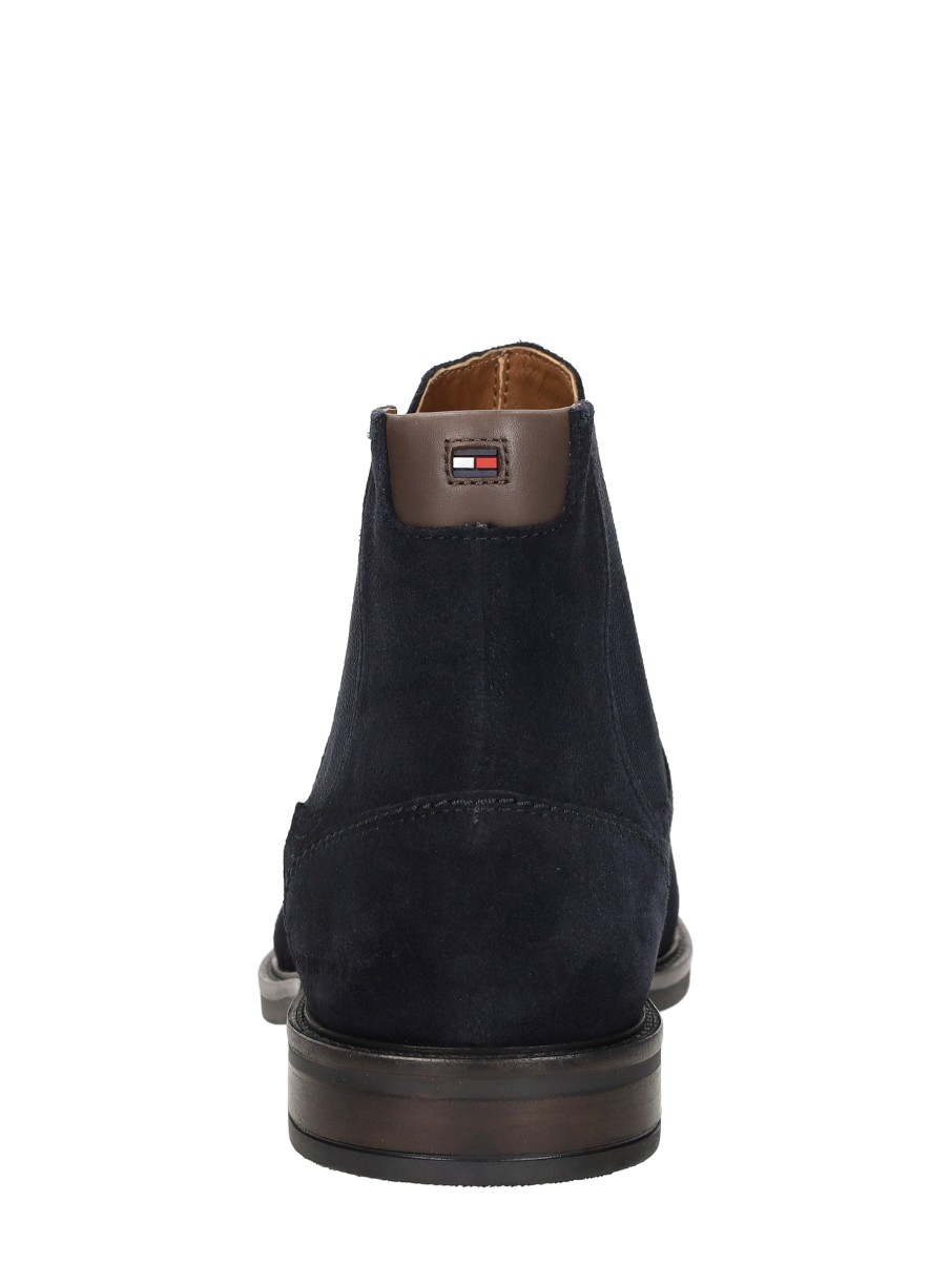 Tommy Hilfiger - Corporate Dressy Suede Chelsea – blauw – foto 3 van 4