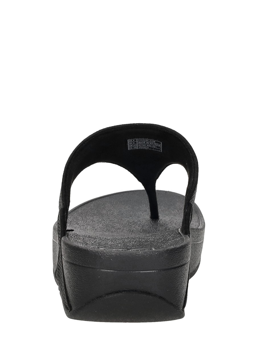FitFlop - Lulu Shimmerglitz Toe-post – zwart – foto 3 van 4