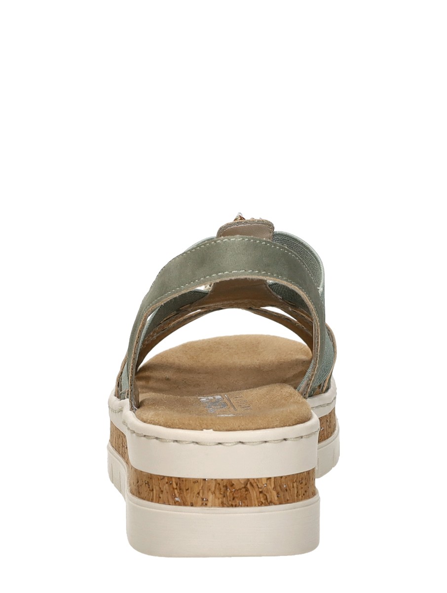 Rieker - Sandalen Plat – groen – foto 3 van 4