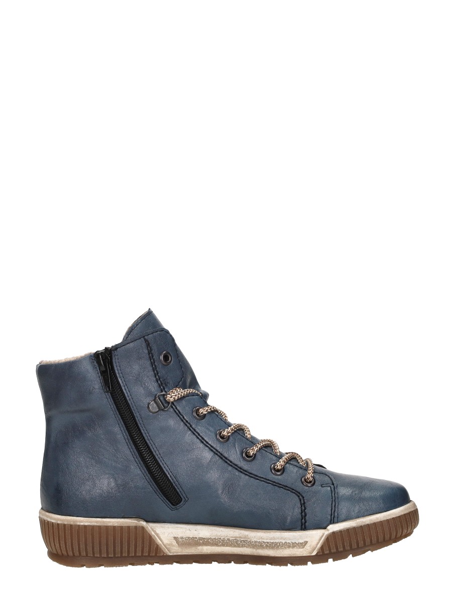 Rieker - Veterschoenen Hoog – licht blauw – foto 4 van 4