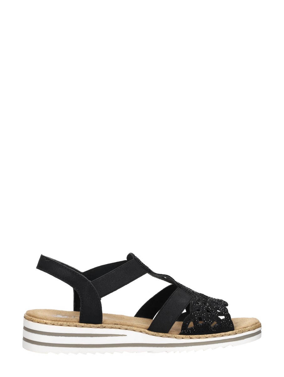 Rieker - Sandalen Plat – zwart – foto 4 van 4