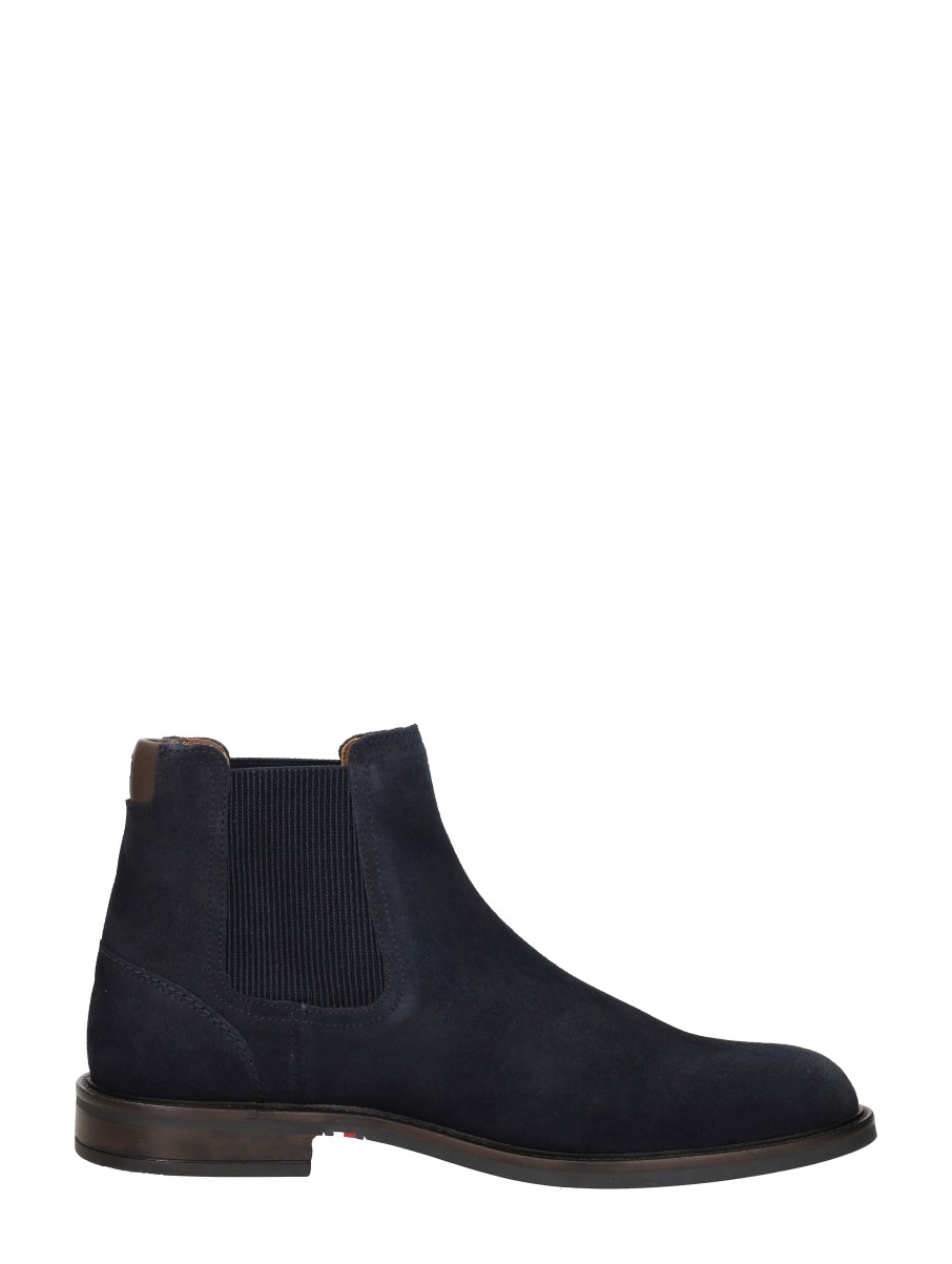 Tommy Hilfiger - Corporate Dressy Suede Chelsea – blauw – foto 4 van 4