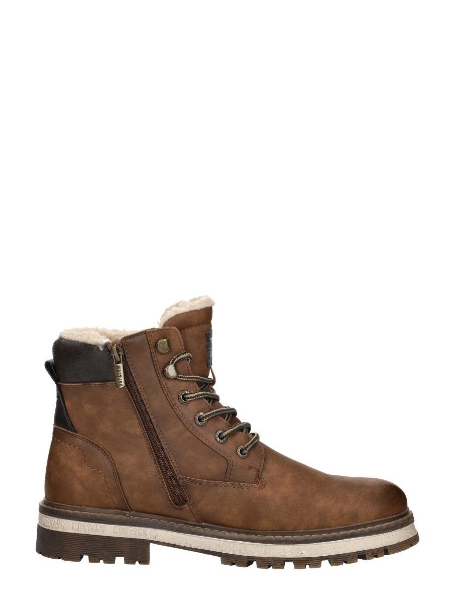 Mustang - Veterschoenen Hoog – cognac – foto 4 van 4