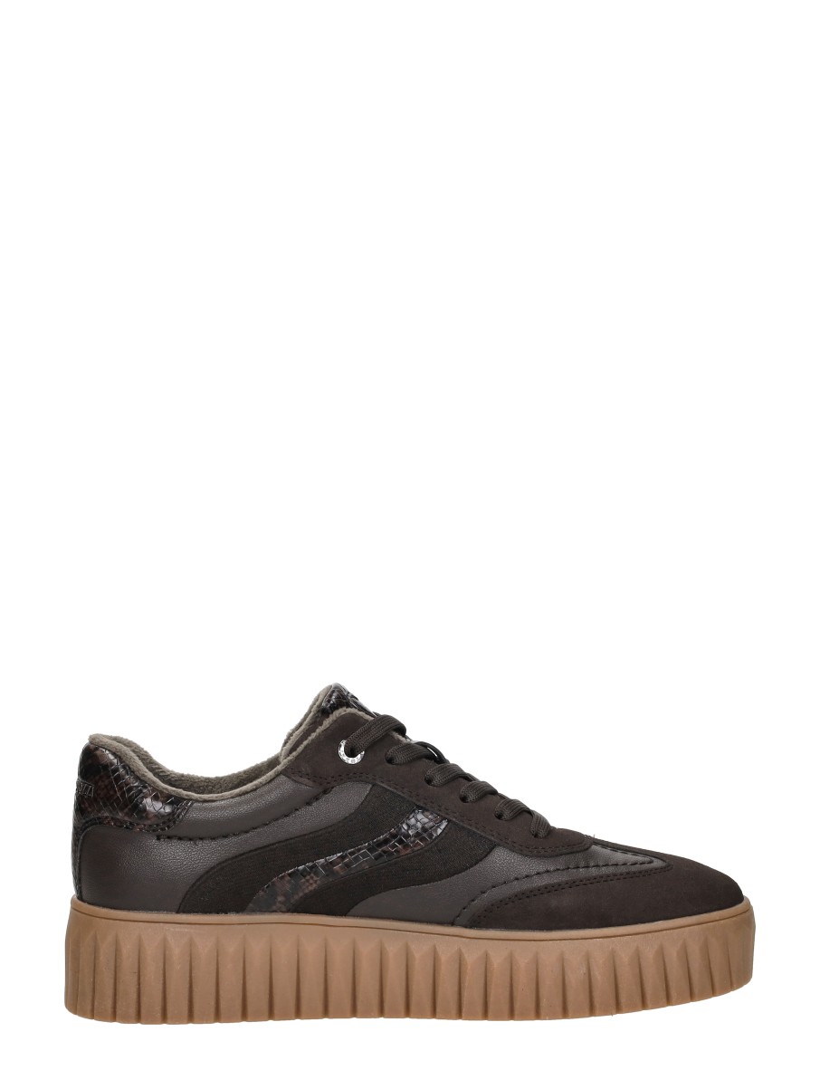 Marco tozzi - Sneakers Laag – donkerbruin – foto 4 van 4