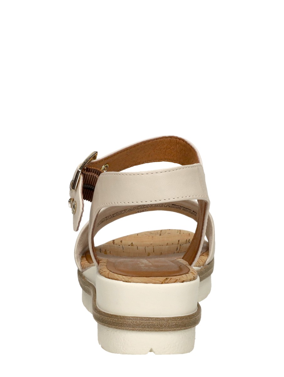 Tamaris - Sandalen Plat – gebroken wit – foto 3 van 4
