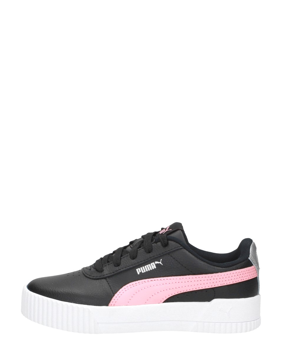 PUMA Carina low sneakers zwart/roze kinderen - Schoenen.nl