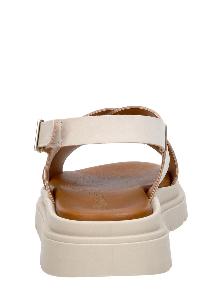 Tamaris - Sandalen Plat – gebroken wit – foto 3 van 4