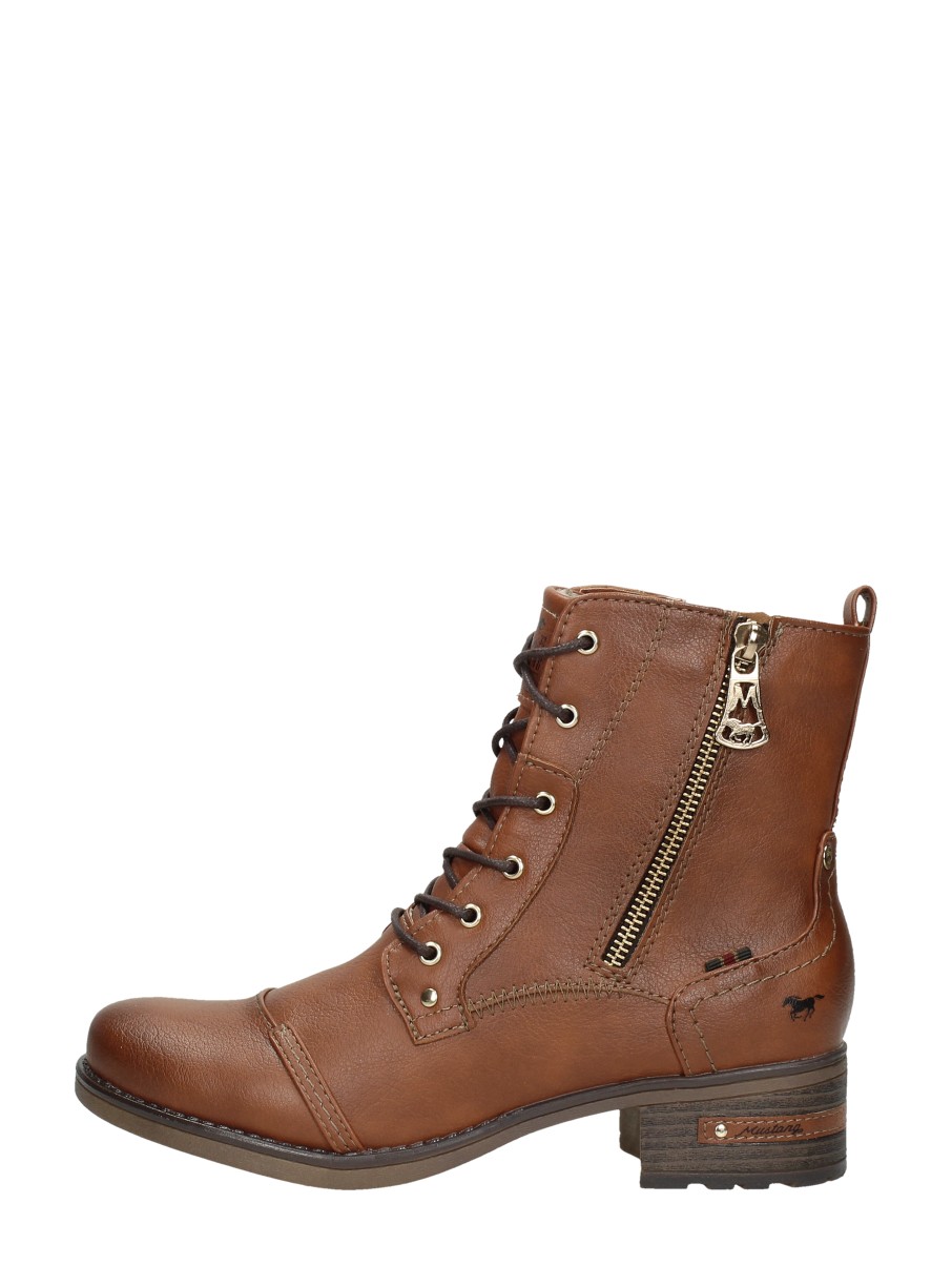 Mustang Veterschoenen Hoog – Cognac
