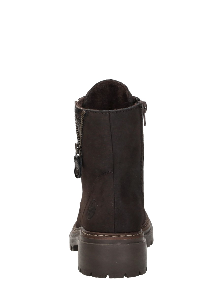 Rieker - Veterschoenen Hoog – donkerbruin – foto 3 van 4
