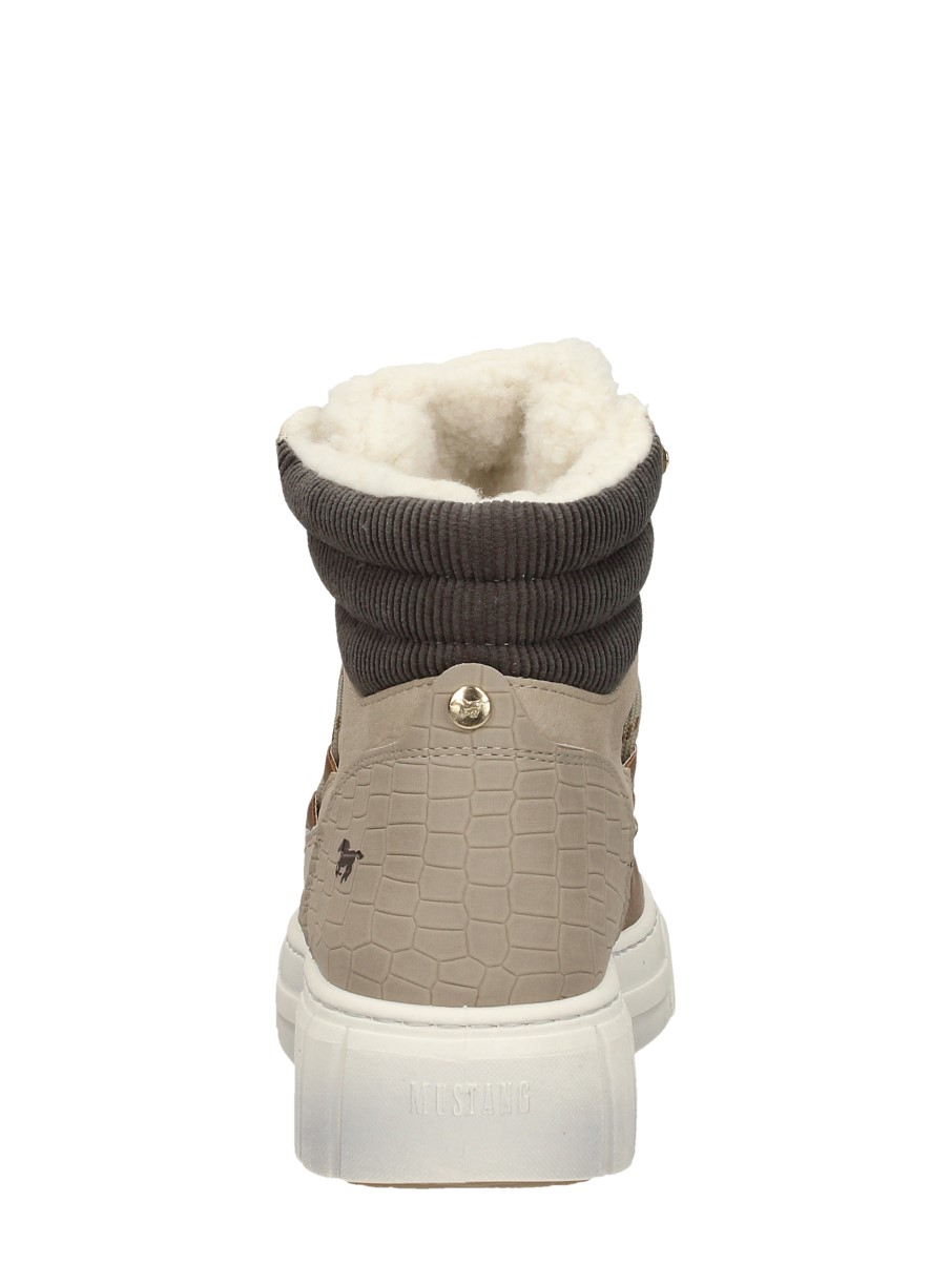 Mustang - Veterschoenen Hoog – taupe – foto 3 van 4