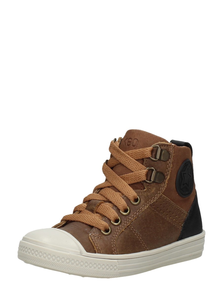 Keq - Veterschoenen Hoog – cognac – foto 2 van 4