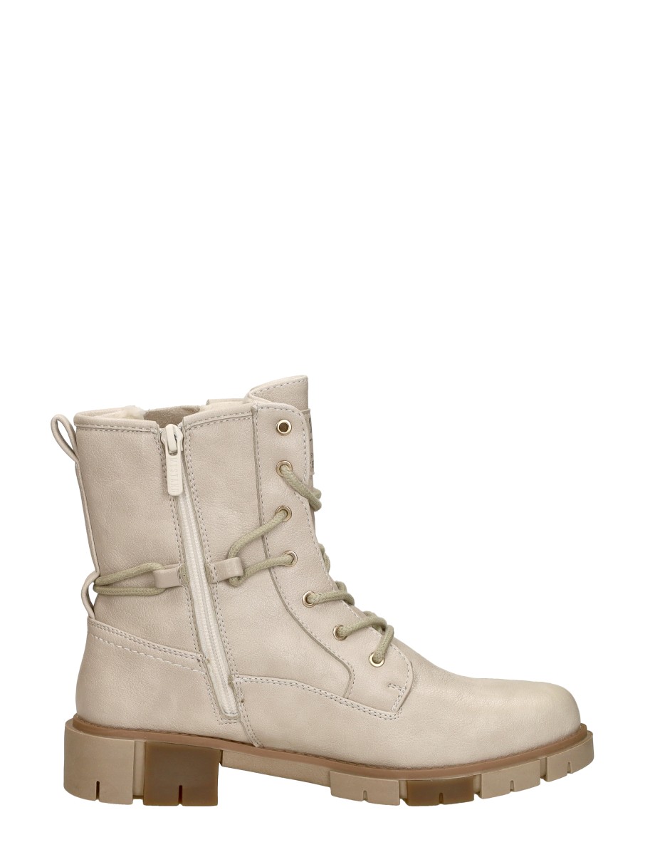 Mustang - Veterschoenen Hoog – gebroken wit – foto 4 van 4