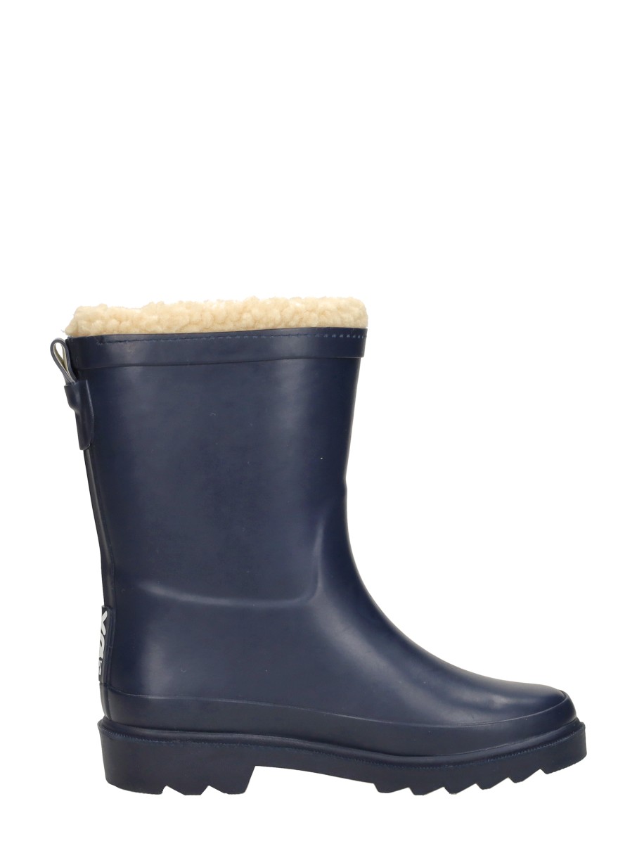 Xq Footwear - Kids Rubber Rain Boots Fur – blauw – foto 4 van 4