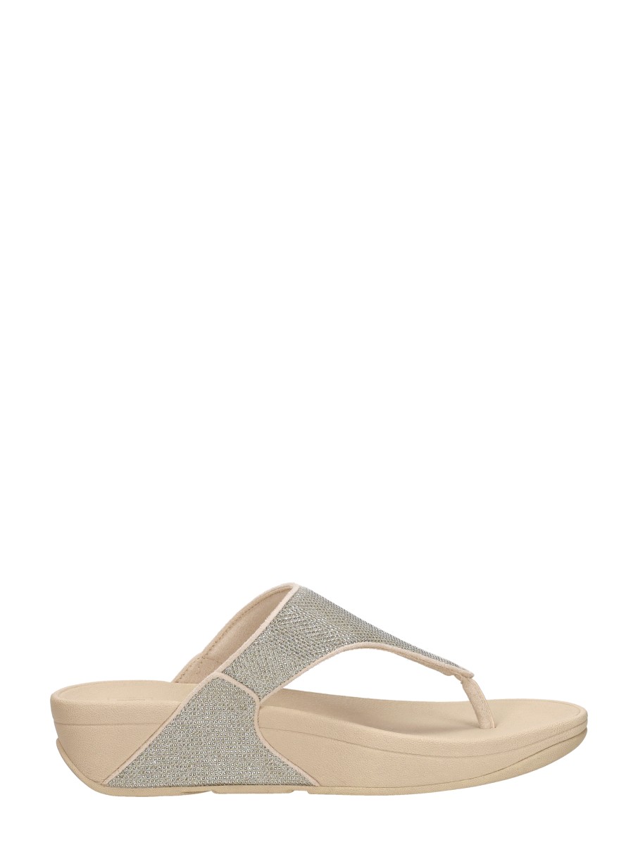 FitFlop - Lulu Shimmerglitz Toe-post – goudkleur – foto 4 van 4