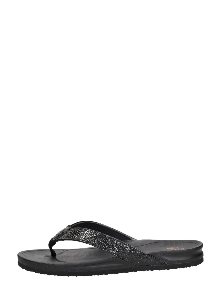 Sub55  Teenslippers Zwartlak