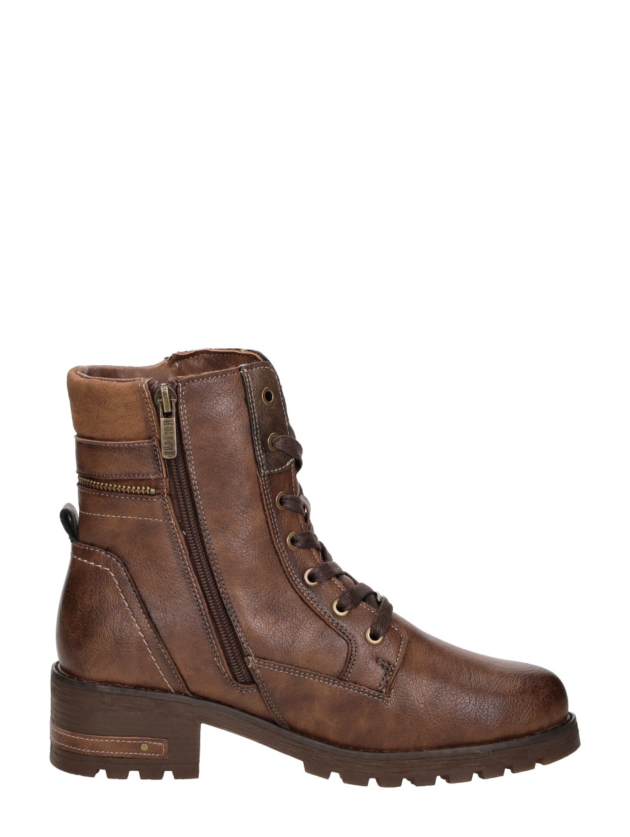 Mustang - Veterschoenen Hoog – cognac – foto 4 van 4