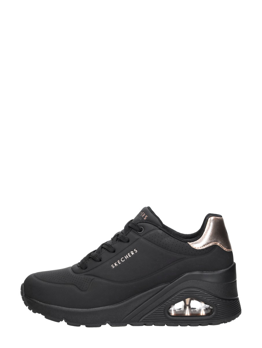 Skechers Uno Wedge -Hi Steps Sneakers Laag - Zwart