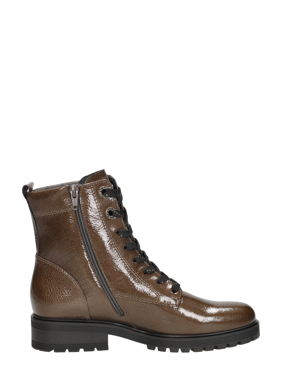 Gabor - Veterschoenen Hoog Bruin Lak – foto 4 van 4