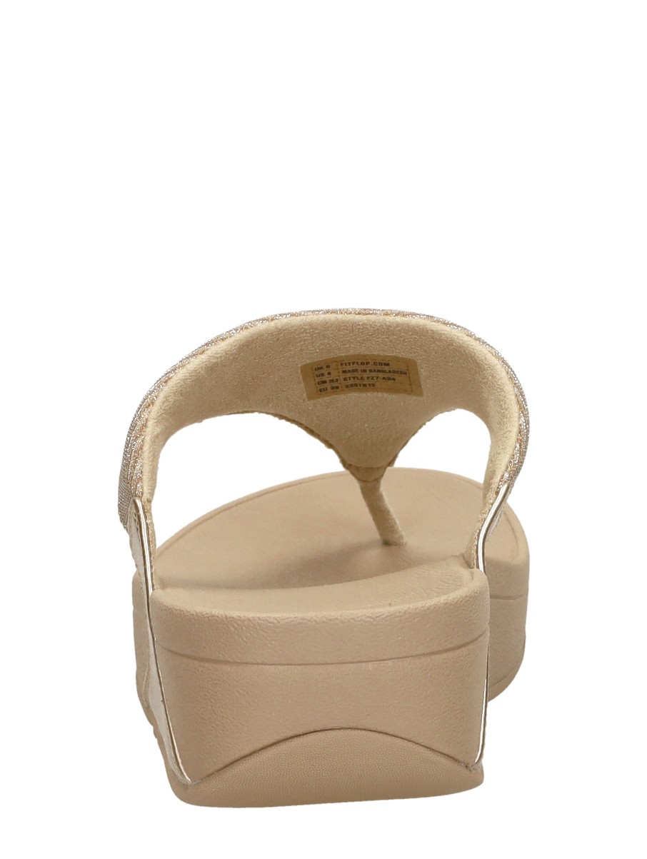 FitFlop - Lulu Shimmerlux Toe - Post Sandals – beige – foto 3 van 4