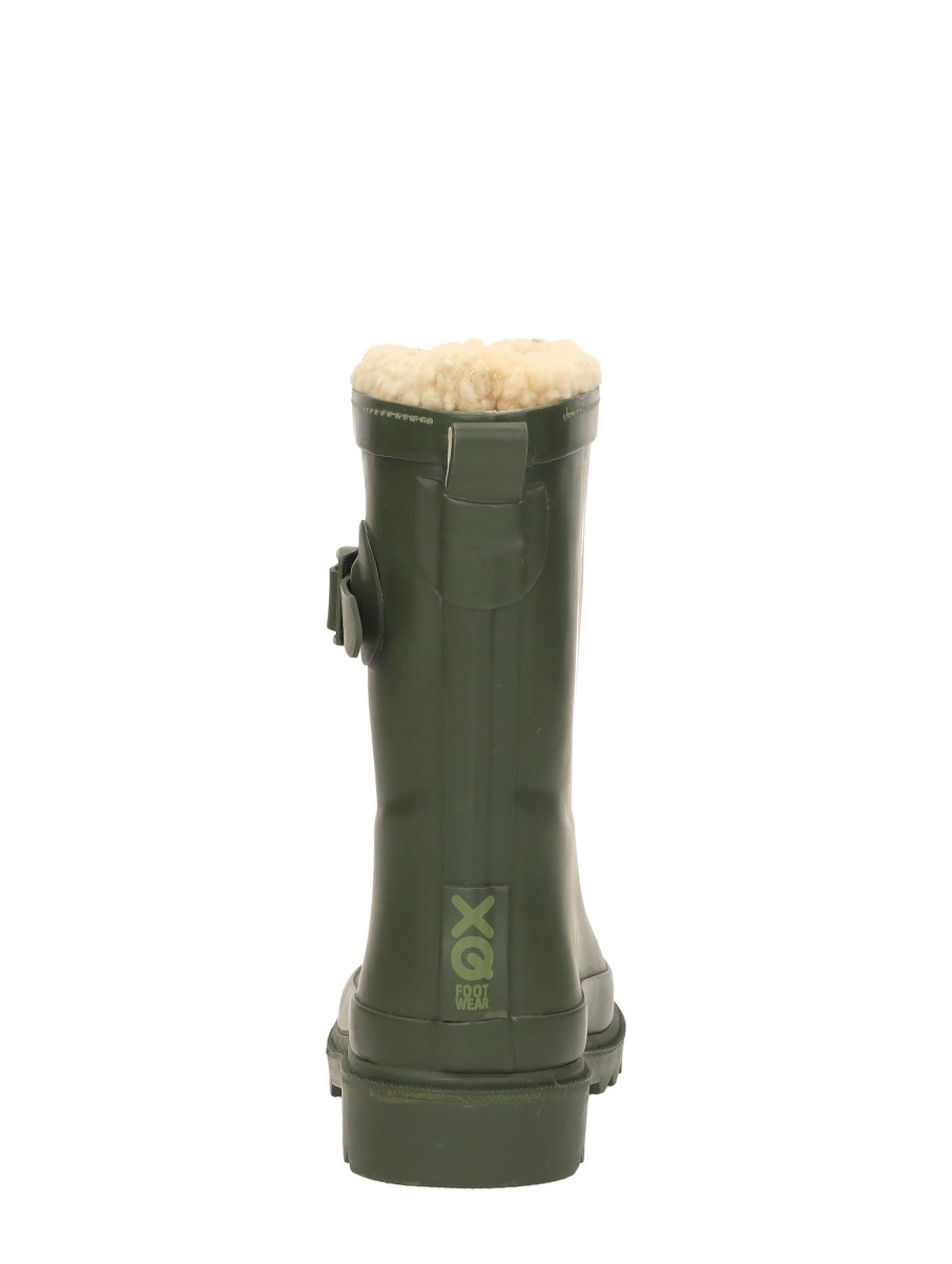 Xq Footwear - Kids Rubber Rain Boots Fur – groen – foto 3 van 4