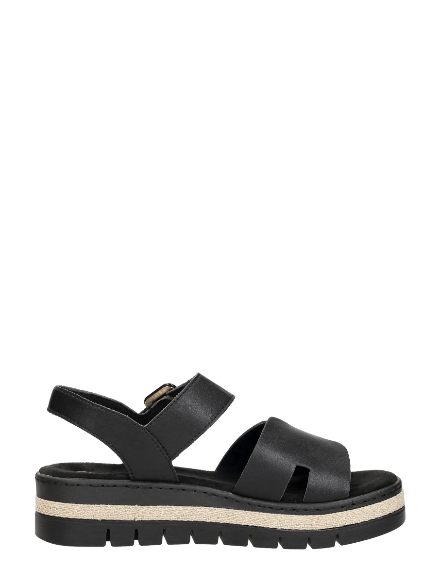 Rieker - Sandalen Plat – zwart – foto 4 van 4