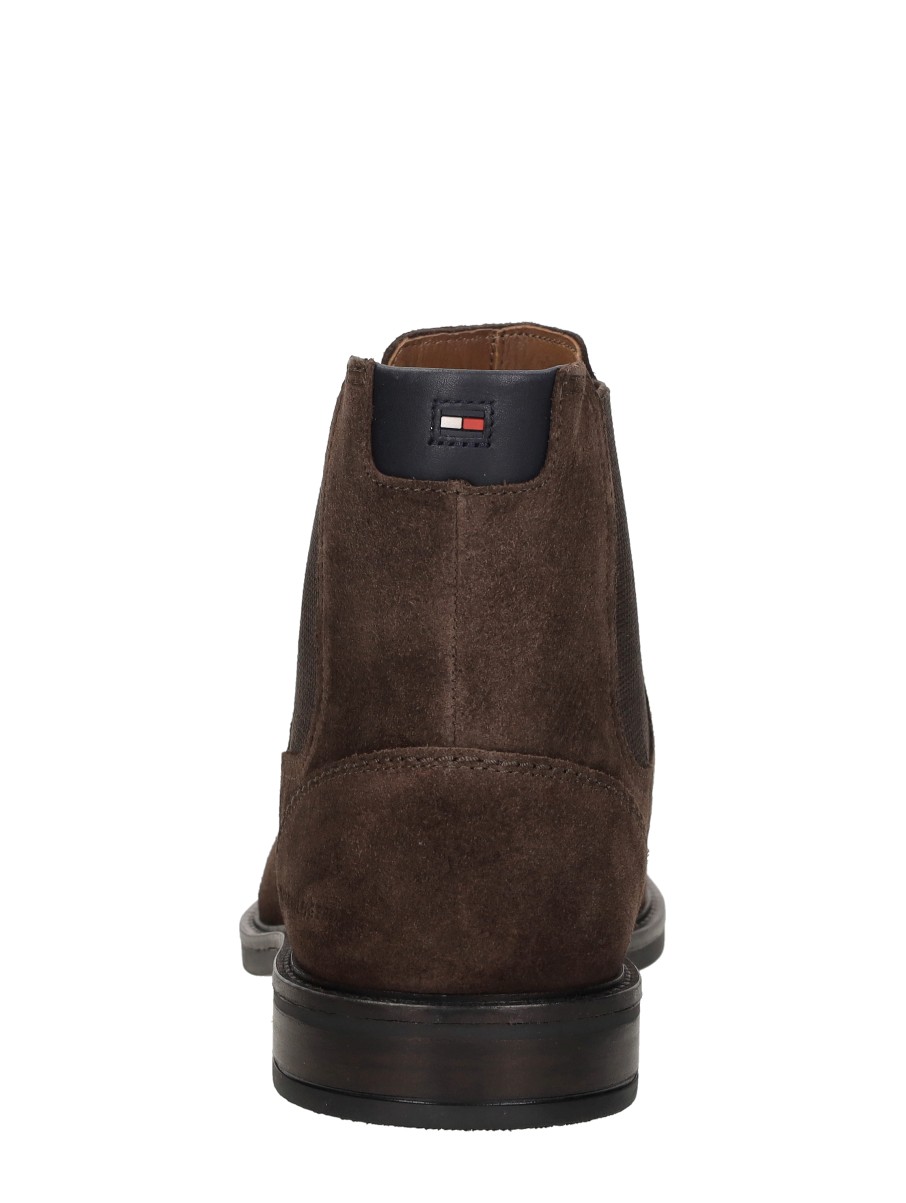 Tommy Hilfiger - Corporate Dressy Suede Chelsea – donkerbruin – foto 3 van 4
