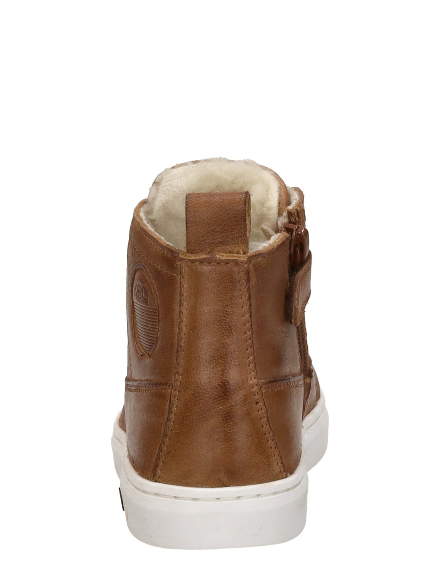 Keq - Veterschoenen Hoog – cognac – foto 3 van 4
