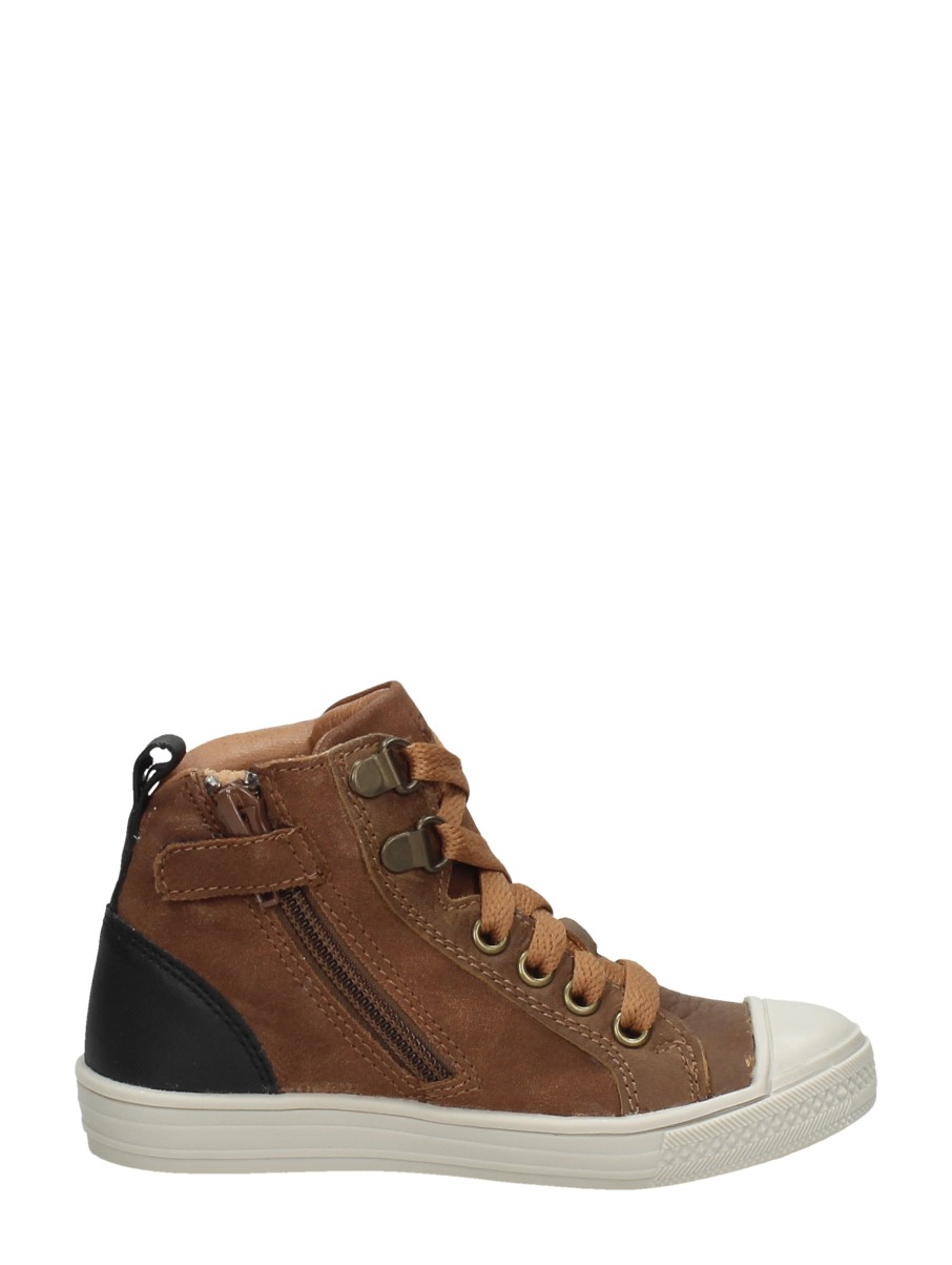 Keq - Veterschoenen Hoog – cognac – foto 4 van 4