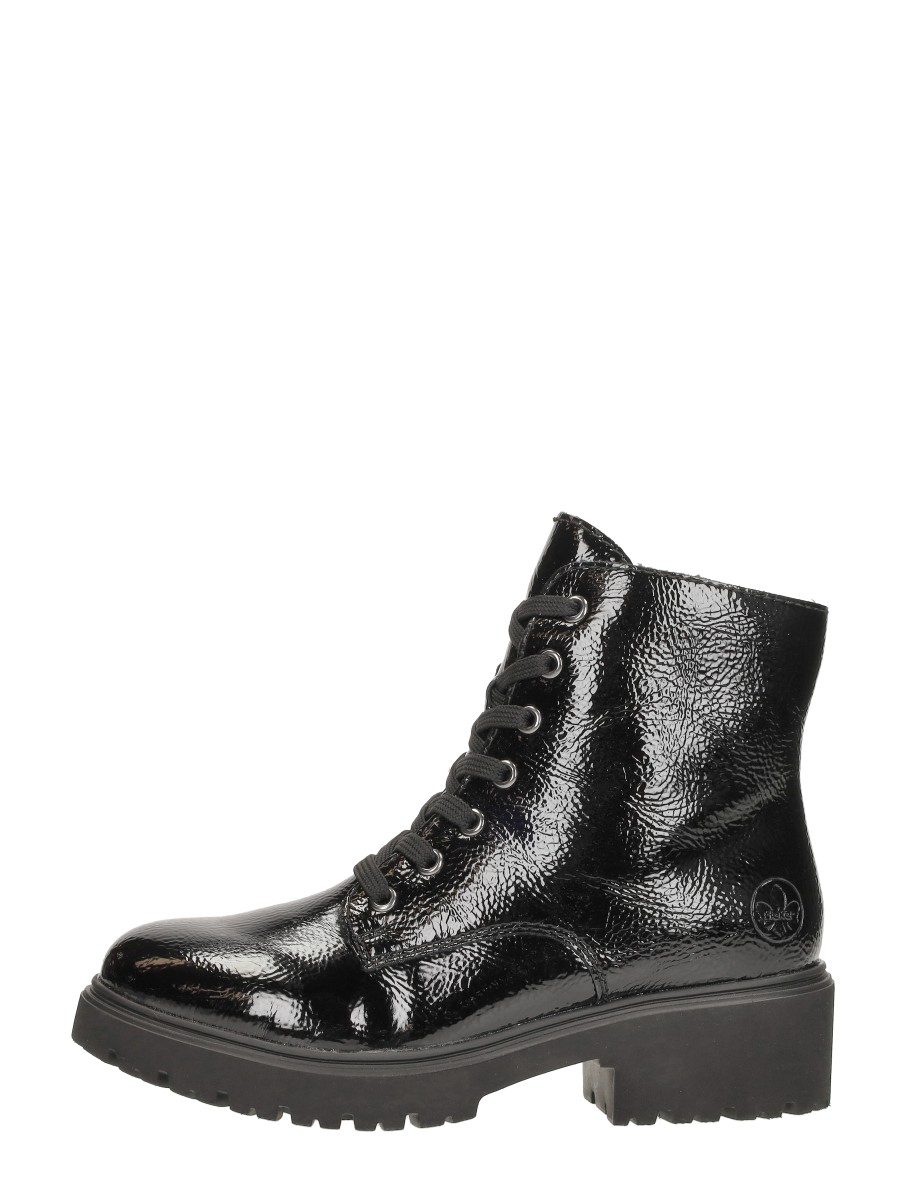 Rieker Veterschoenen Hoog – Zwart